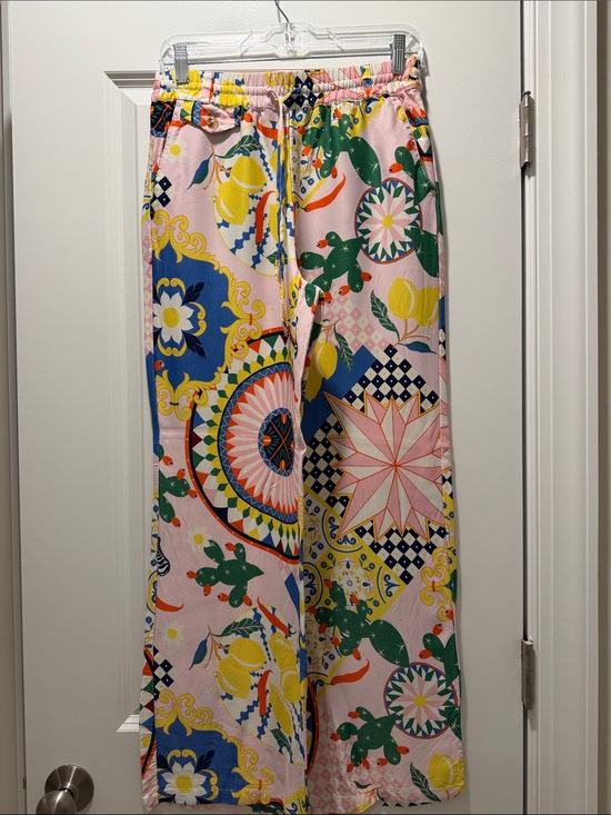 Maeve Pants - MAEVE Print Wide Leg Pant